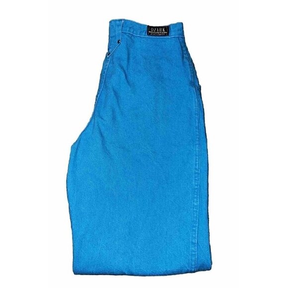 Vintage Ozark Mountain Turquoise Denim Jeans High Waisted Made in USA Size 13 - Picture 2 of 13